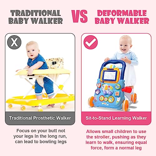 Aolso Baby Walker, Sit-to-Stand Learning Walker, Baby Entertainment Table Early Education Activity Center, Multifunctional Educational Push Toy forToddlers Boys Girls - Image 4