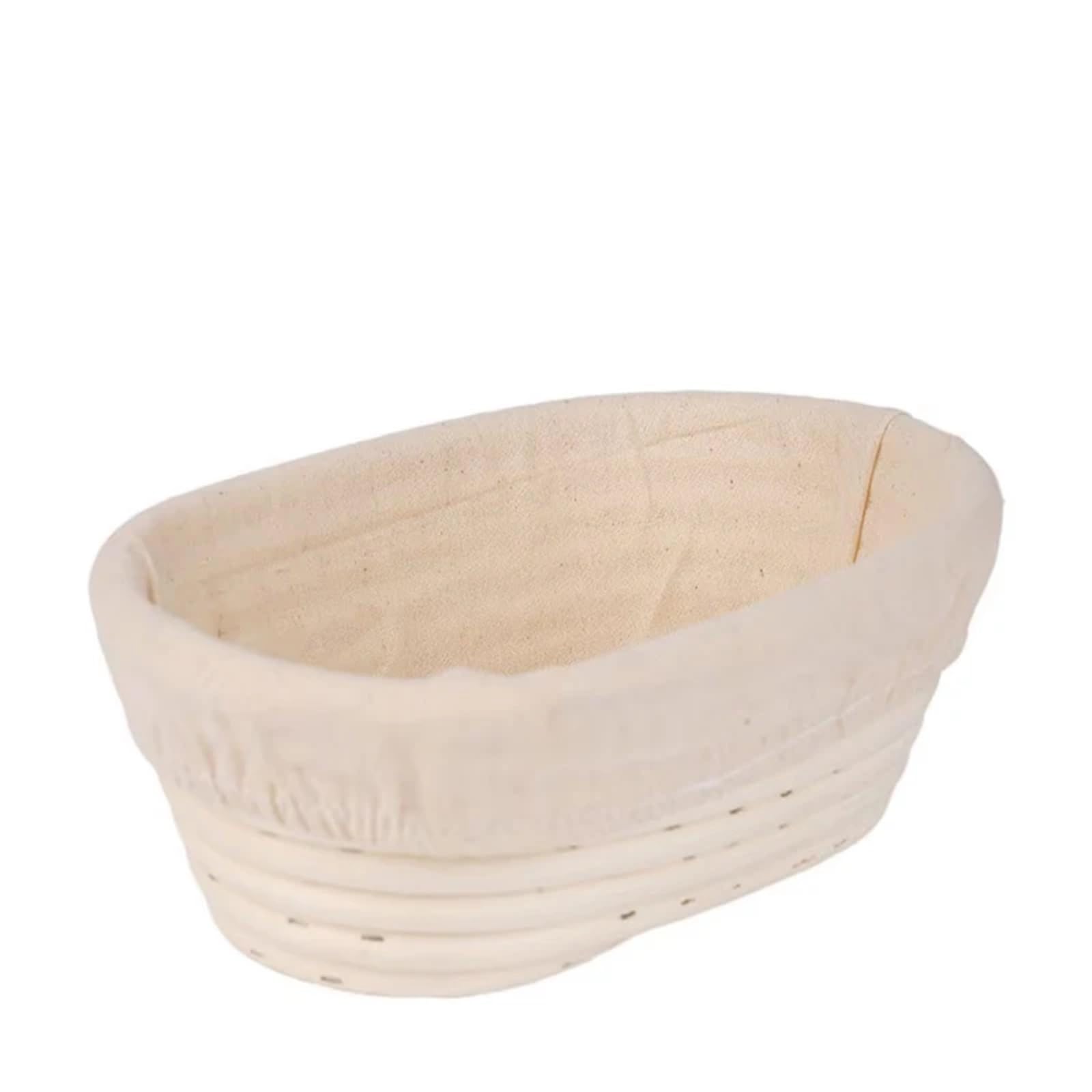 Cesta de fermentación mimbre for pan ovalada/redonda, cuenco hecho a mano for hornear, juego herramientas for, herramienta cocina for panaderos caseros Para Hornear Pan(Oval-35x14cm)