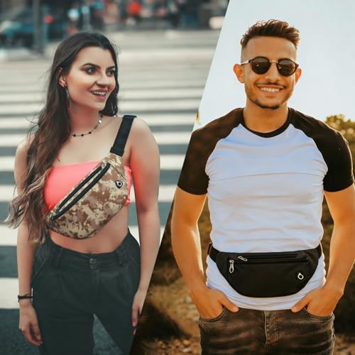 Image of Fanny Pack for Women Men,Crossbody Fanny Pack Water Resistant Sports Waist Bag Pack, Belt Bag for Travel Hiking Running