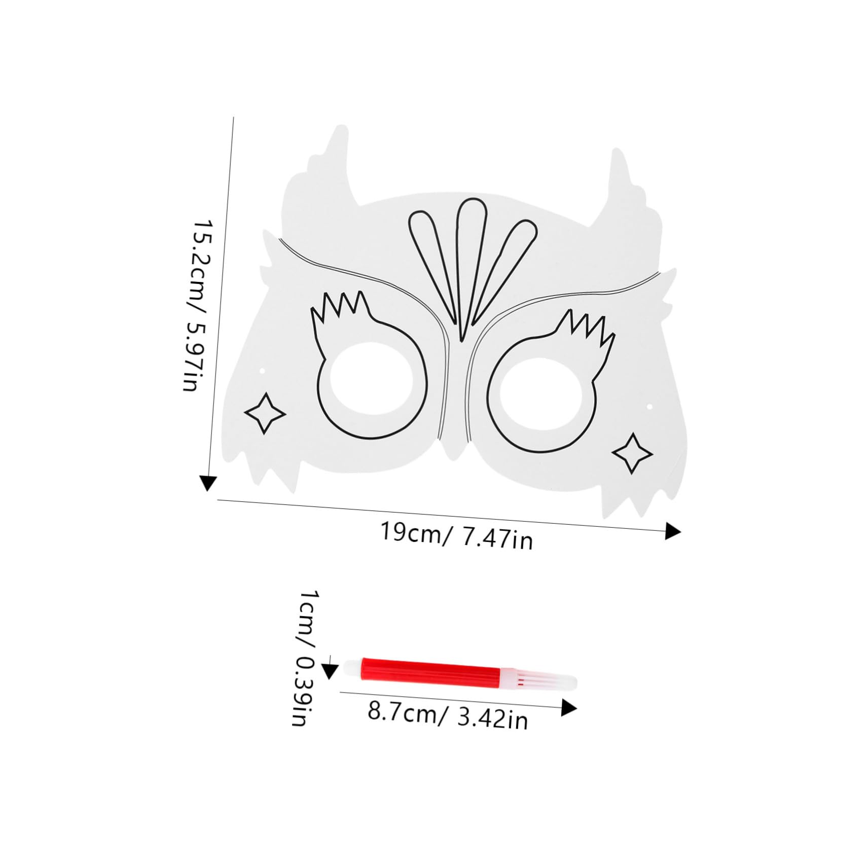 HEMOTON 5 Set Maschera Vuota Da Colorare Maschere Graffiti Fai Da Te Vuota Maschere Per Fai Da Te Kit Per La Creazione Di Maschere Maschera Di Volpe Carta