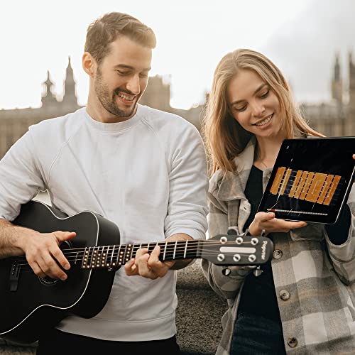 Poputar T2 Guitare Acoustique, guitare acoustique 36 pouces, Kit De Guitare Naturelle Pour Débutants, APPLICATION intelligente, Touche 96 LED, enseignement vidéo, mode de jeu, mode entraînement - Les Beatles, Paul McCartney, John Lennon, RIngo Starr, George Harrison Poputar T2 Guitare Acoustique, guitare acoustique 36 pouces, Kit De Guitare Naturelle Pour Débutants, APPLICATION intelligente, Touche 96 LED, enseignement vidéo, mode de jeu, mode entraînement – Image 7