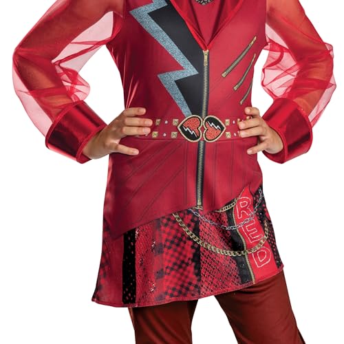 Disney Descendants Red Costume for Kids, Official Wicked Wonderland Halloween Jumpsuit, Size (7-8) by Disguise - Used condition - Image 2