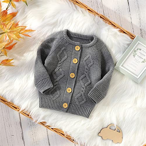 Baby Girls' and Toddler Long Sleeve Button Front Cardigan Knit Sweater Boys Knitted Sweatshirt Jacket Cute Crochet Cardigan2