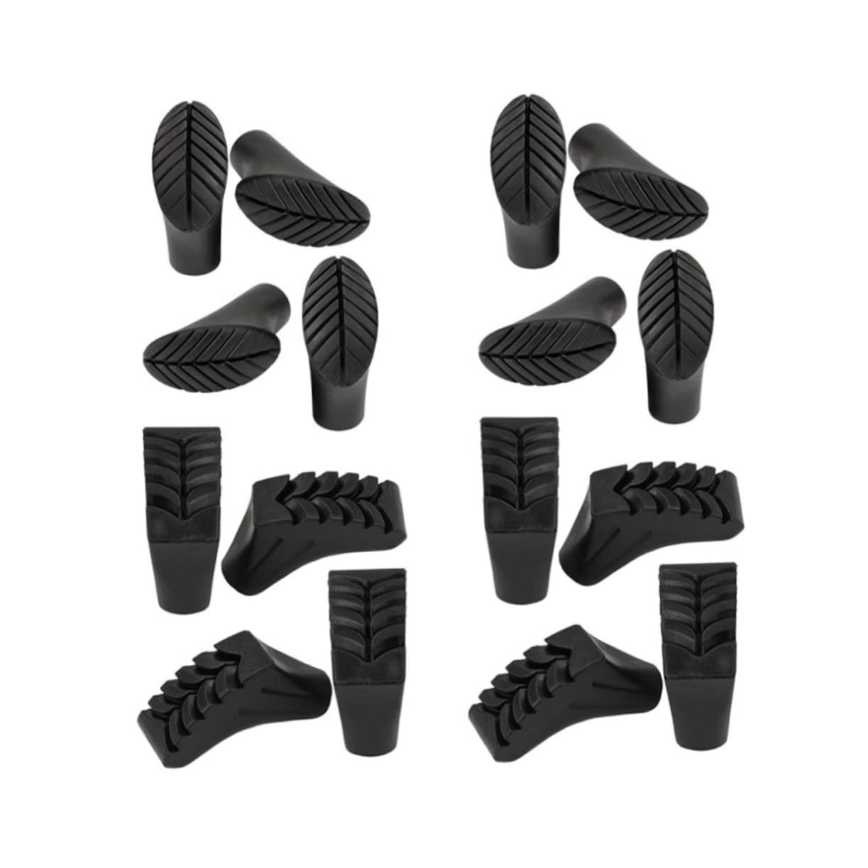 Yardwe Stabile Grip Trekking Pole Tipps 16 Pack Wandern Stick Füße Gummi Material Für Nicht-Leistung Für Outdoor-Abenteuer