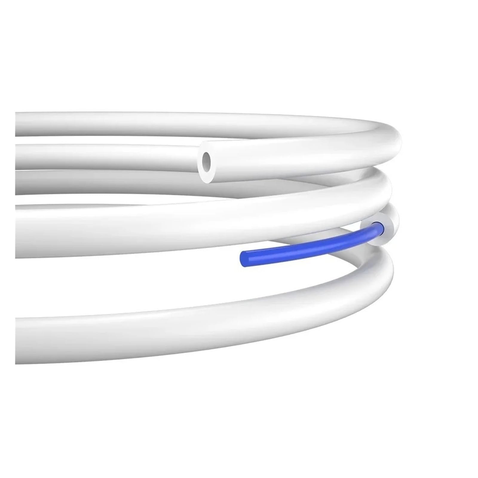 Compatible con Creality, tubo de PTFE de 5M for extrusora Ender 3/CR-10 | Tubo de teflón de filamento de 1,75mm, ID 2mm OD 4mm, extrusora Bowden con cortador, pieza de impresora 3D(White)