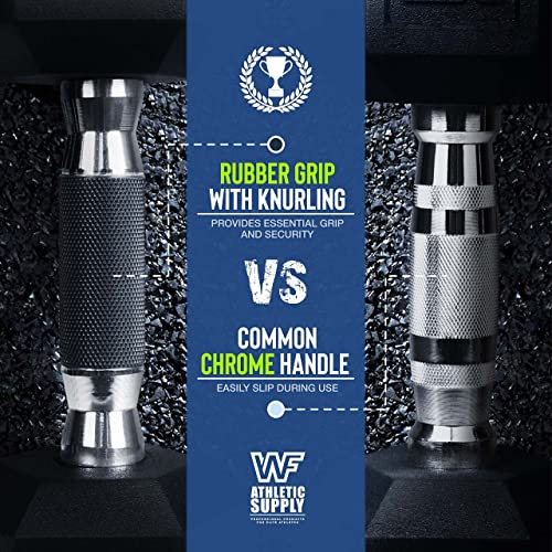 Wf Athletic Supply Rubber Encased Hex Dumbbells With Rubber Grip Contoured Handle For Muscle Toning, Strength Building & Full Body Workout #TOP3