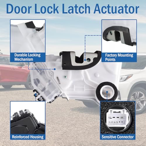 Image of Front Left Driver Side Door Lock Latch Actuator Motor Fits for Toyota Corolla Highlander Corolla Camry Rav4 Lexus IS350 RX350, Replaces 69040-02440 69040-53130 937-909