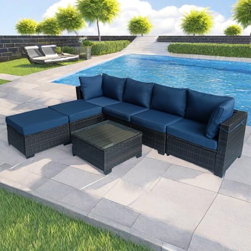 Generic JD7001 7-Piece Outdoor Furniture Patio Rattan Sectional Set thumb #8