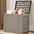 YITAHOME 32 Gallon Deck Box, Resin Storage with Lockable Lid & Side Handles, Indoor Outdoor Small Container for Patio Cushion, Garden Pool Accessories, Backyard Furniture, Water Resistant