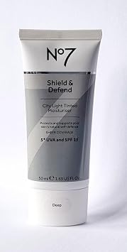 No7 Shield & Defend City Light Tinted Moisturiser - DEEP - spf15, 50ml pack of 1