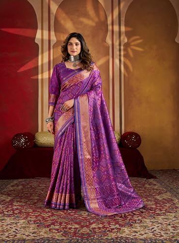 Image of MADHUHANSH Women's Cotton Silk Saree with Unstitched Blouse Piece Zari Weave and Floral Pattern | Heavy Embroidery Saree for Women | Interview Saree for Women | Readymade Blouse with Saree Set