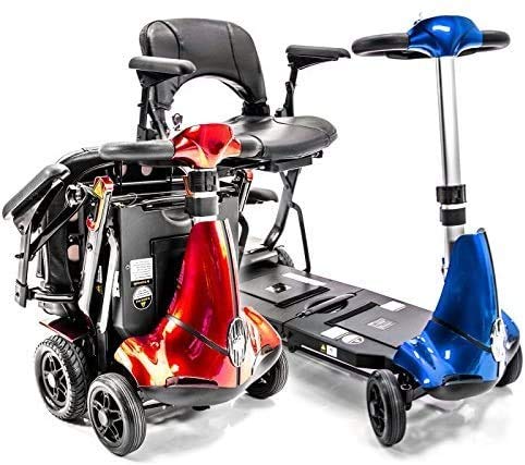 Solax Mobility - Mobie Plus - Folding Travel Scooter - 4-Wheel - Red