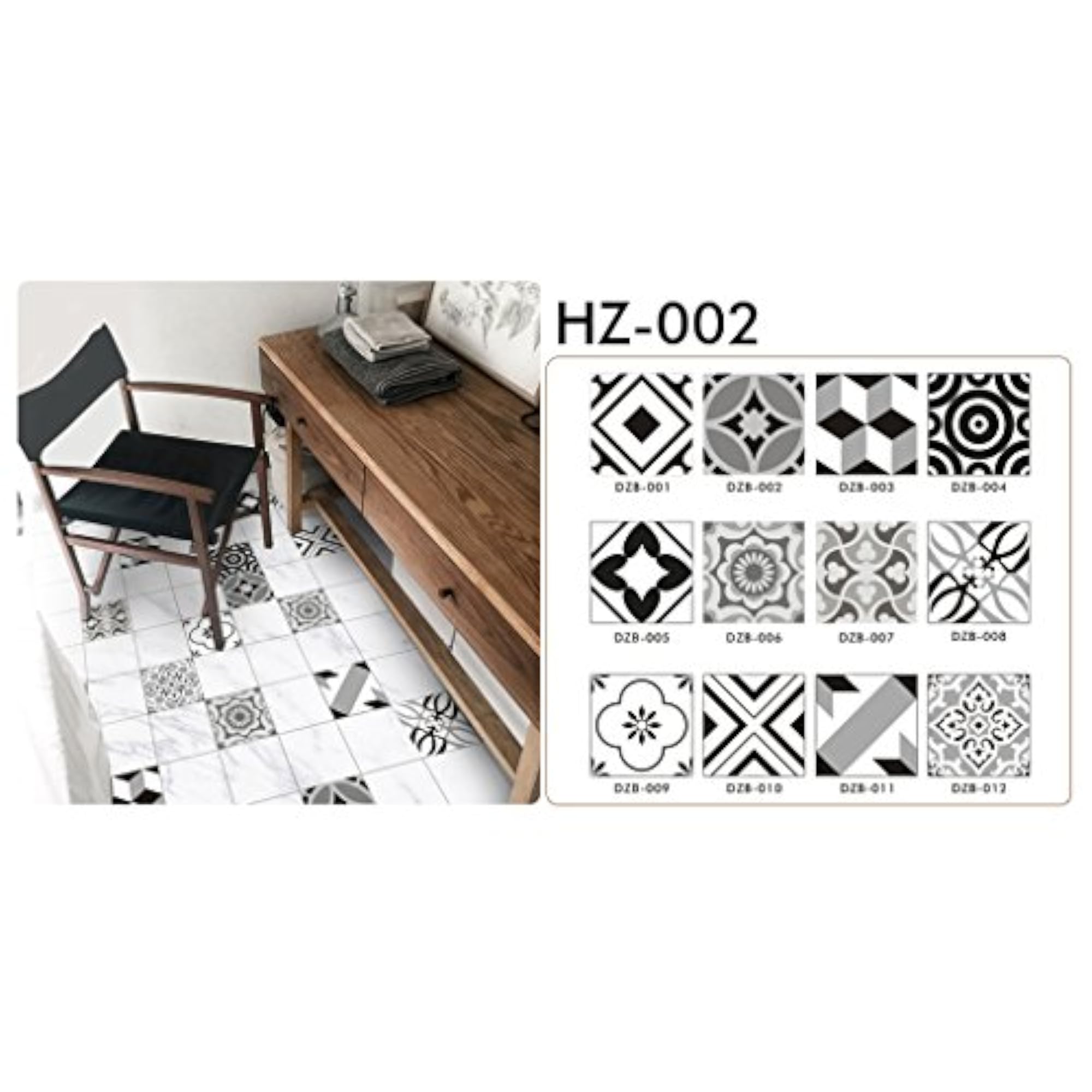 12Pieces Mosaic Wall Floor Tiles Sticker Decal