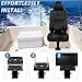 Yaocom 2 Pcs 7 Inch Boat Seat Swivel Base Swivel Plate Replacement Square 360-degree Flat Seat Mount Bracket Mechanism Flat Base for Recliner Chair Furniture Bar Stool Boat Accessories Black