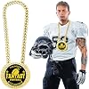 Quelay Fantasy MVP Football Turnover Chain Medal 6" Big Champ Award Necklace Chain Football Sports Gifts Winner Prize Trophy for Adults Player Team Competition Party Favors