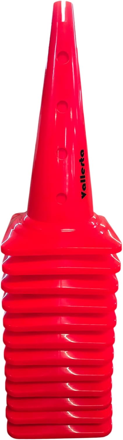 Plastic Training Cones – 9in / 15in / 20in Agility Marker Cones for Soccer, Football, Basketball, Skating & Sports Drills (Indoor & Outdoor Use)