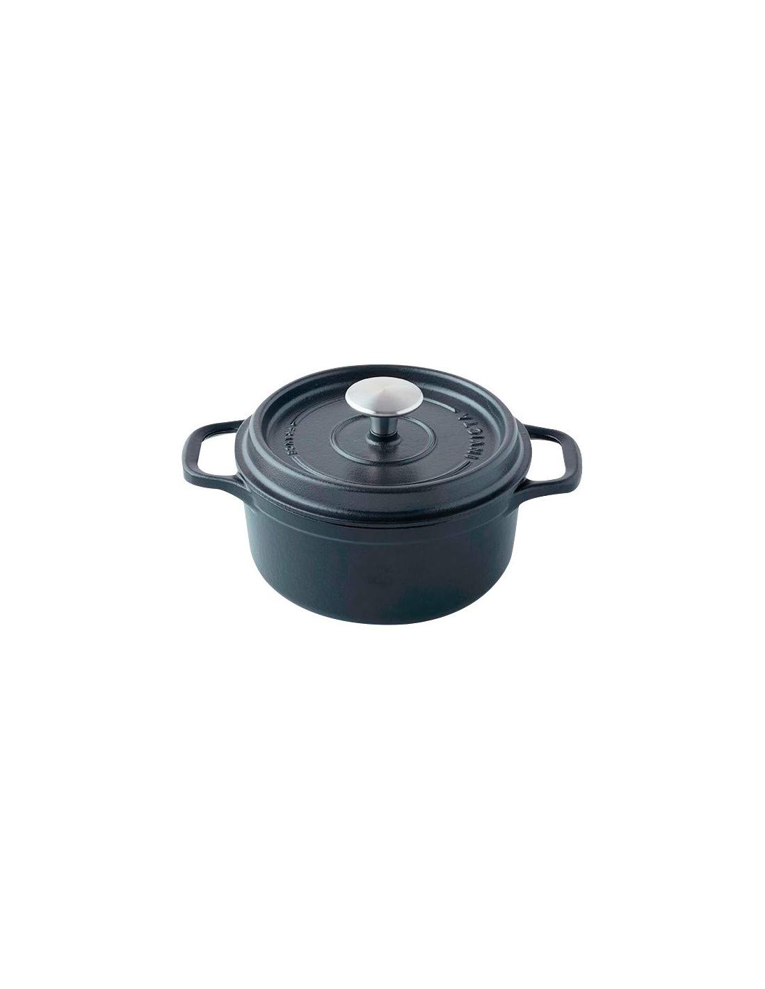 Cocotte Ronde Invicta 32 Cm - Fonte émaillée Grise, 8,8L, NEUVE