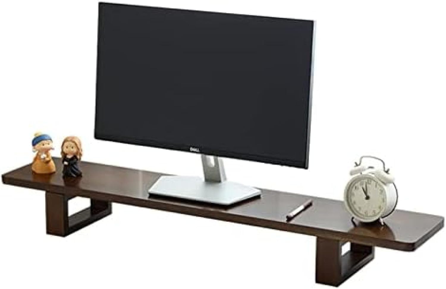 Supporto per Monitor in Legno Massello, Supporto Universale per Monitor da Scrivania in Legno per Laptop, TV, Stampante, Organizer per Accessori da Ufficio, A, 60CM