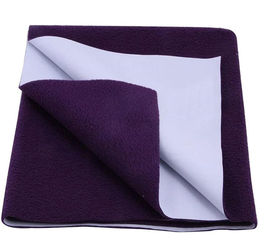 Waterproof Mattress/Bed Protector for Kids Urine | Baby, Elderly & Adult Reusable Dry Sheet | Absorbent, Washable, Soft Fabric (Color-Plum Size-100x70cm)-image-41