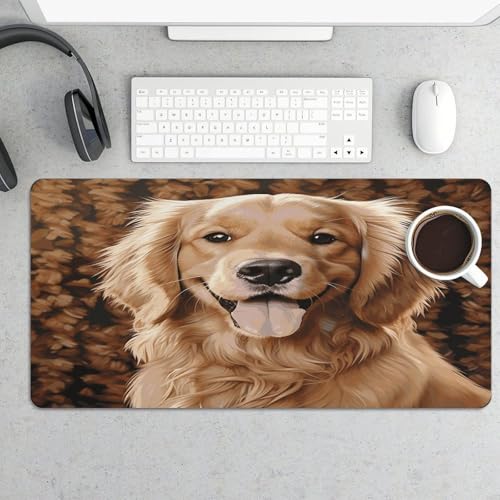 Cute Golden Retriever Pad Ratón Grande Antideslizante miniatura 5