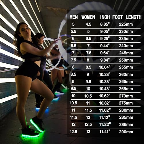 Image of IGxx LED Light Up Shoes for Men USB Recharging High Top LED Sneakers Women Kids