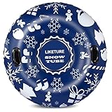 Oriduxx Inflatable Snow Tubes for Kids Adults 47 Inches Heavy Duty Snow Tube for Sledding Snow Tubing with Handles Large Snow Sleds Tube for Snow in Winter (Gift Packaging)