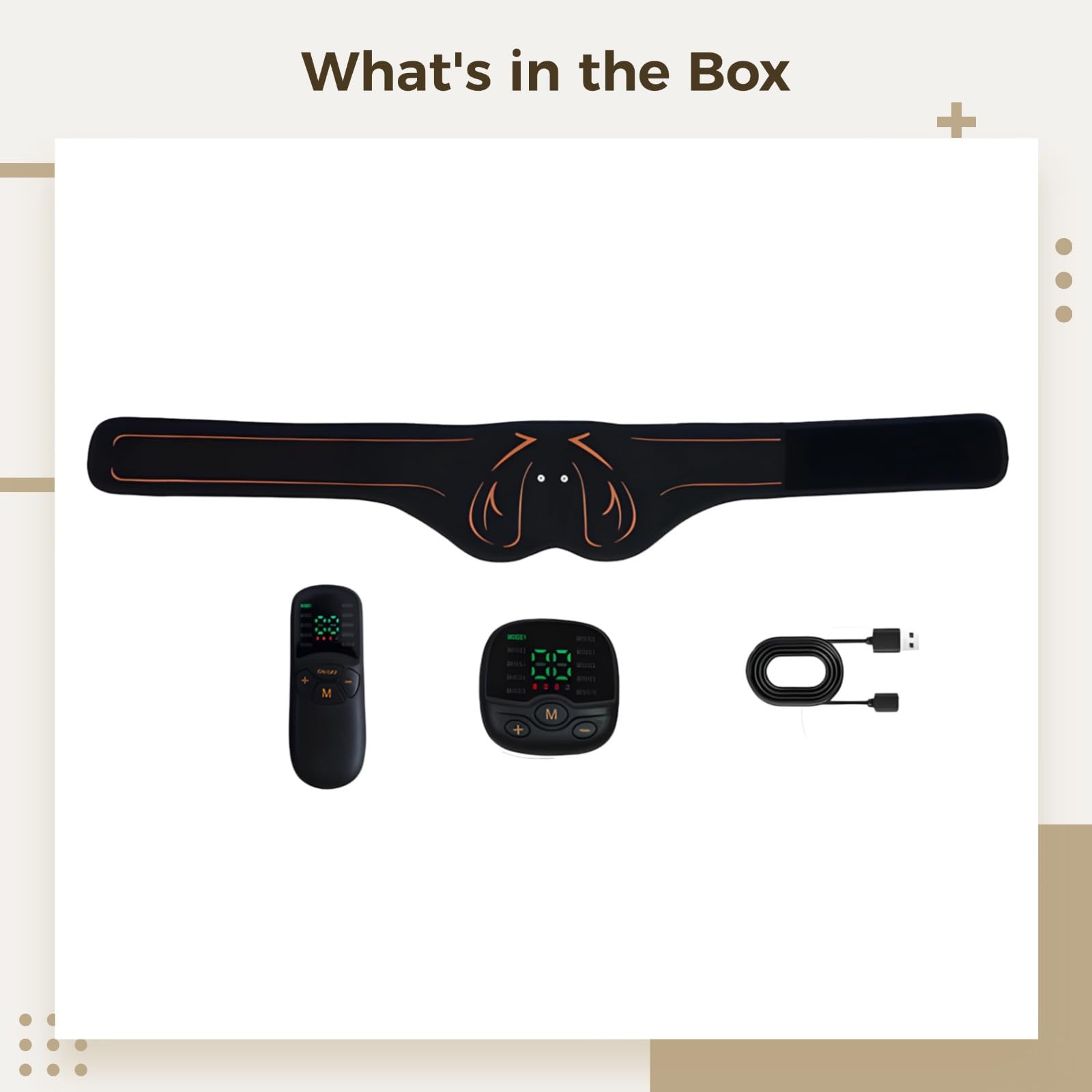 Ems Appareil d'entraînement pour fessier pour femme, appareil raffermissant les hanches avec stimulation à micro-courants, télécommande sans fil, chargement USB, sangle pour un ajustement sûr