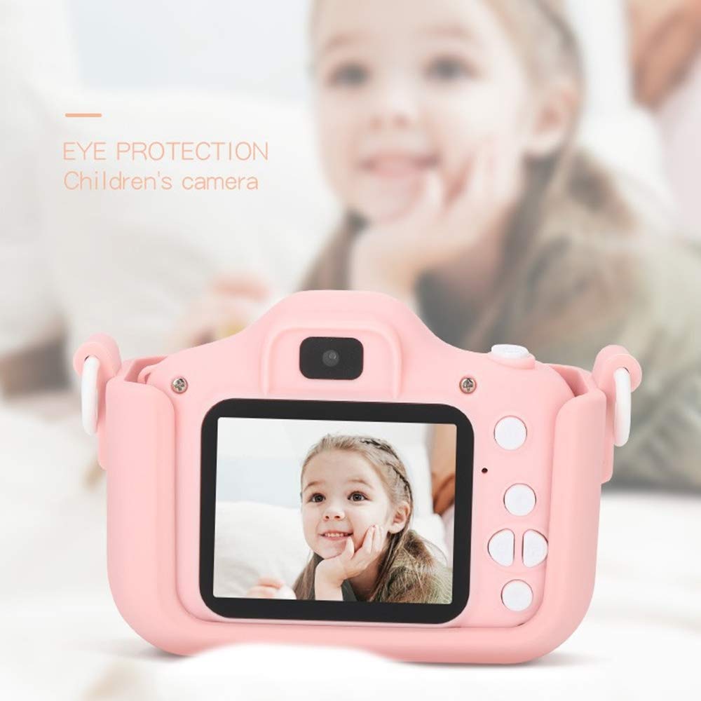 NOGA Kamera cyfrowa dla dzieci 12,0 MP ładowana kamera dziecięca z ekranem Ips 2,0 cala 1080P 32 GB karta pamięci przednia i tylna soczewka kamera dla dzieci selfie prezent dla dzieci w wieku 3-10 dzieci (różowy)