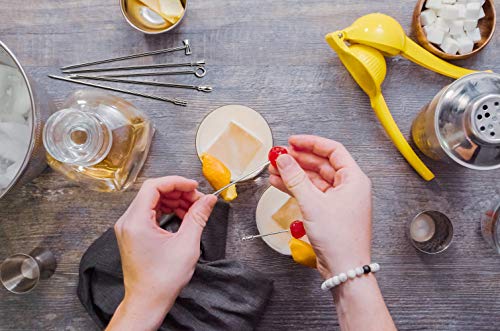 Demigo Cocktail Picks, 8 New Styles Stainless Steel Reusable Olive Stuffers Martini Picks Set Fruit Toothpicks Garnish Skewers Appetizer Drink Stick For Bar Party, Barbeque Snacks, Club Sandwiches #TOP5