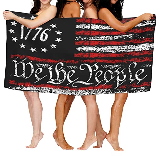 We The People 1776 Vintage Usa Flag Beach Towels Sheets Beach Swim Blanket Bath Towel For Man Women Beach Travel Yoga Gym #TOP7