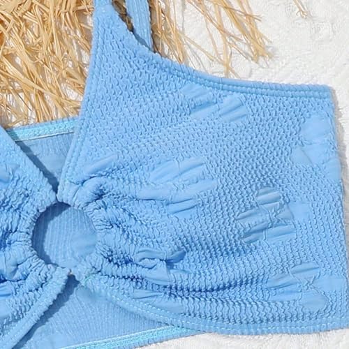 Girl's 3 Piece Bikini Swimwear Cute Swimsuits Bathing Suit Solid High Waisted Tankini with Cover Up Beach Skirt3