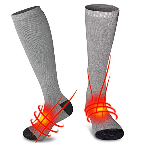 Svpro Calcetines térmicos Recargables Baterías térmicas cómodas Calcetines térmicos para Clima frío Caminatas, Camping, Calcetines de Invierno para Hombres y Mujeres