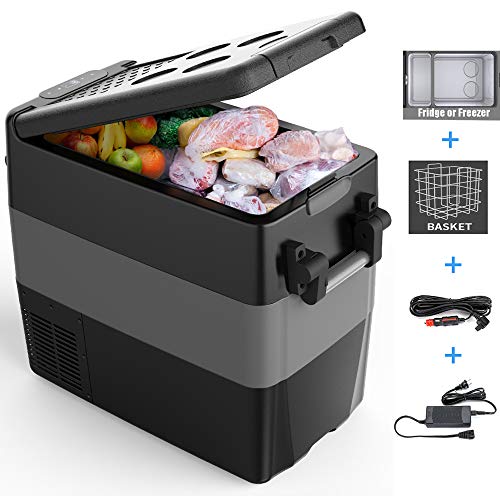 F40C4TMP Portable Refrigerator Fridge 53 Quart (50L) Car Refrigerator for Truck (-4℉~50℉), Car