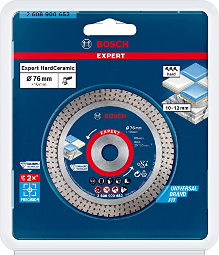 Bosch 1x EXPERT HardCeramic 76 mm Diamond Cutting Disc (for Hard tiles, Hard stone, Ø 76 mm, Professional Accessory Mini Angle Grinder) 2 Bosch 1x EXPERT HardCeramic 76 mm Diamond Cutting Disc (for Hard tiles, Hard stone, Ø 76 mm, Professional Accessory Mini Angle Grinder) - Image 2