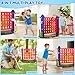 Giant 4 Connect in a Row Game Outdoor, Height Adjustable Jumbo 4-to-Score Yard Games Set with Basketball toy, Ring Toss Golf Play for Kids & Adults Outdoor Indoor Family Holiday Party Game Gift