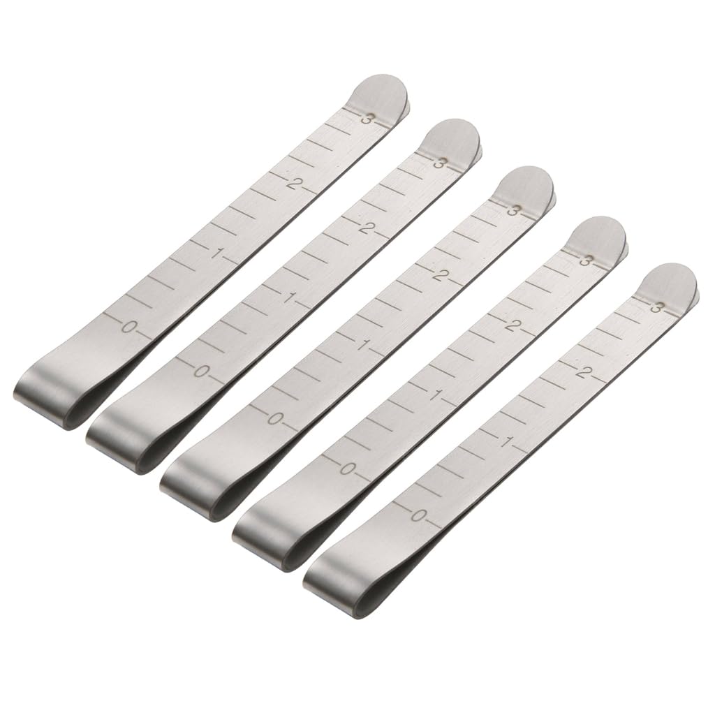 Set of 5 Ruled Hemming Clips 3 Inch Sewing Clips Quilting Marking Accessories