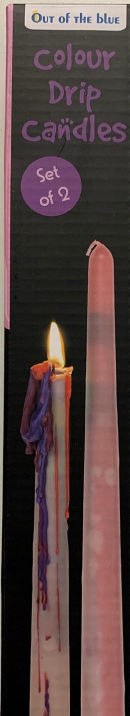 26 × 2 cm Drip Candle Stick Set of 2 in Colour Box