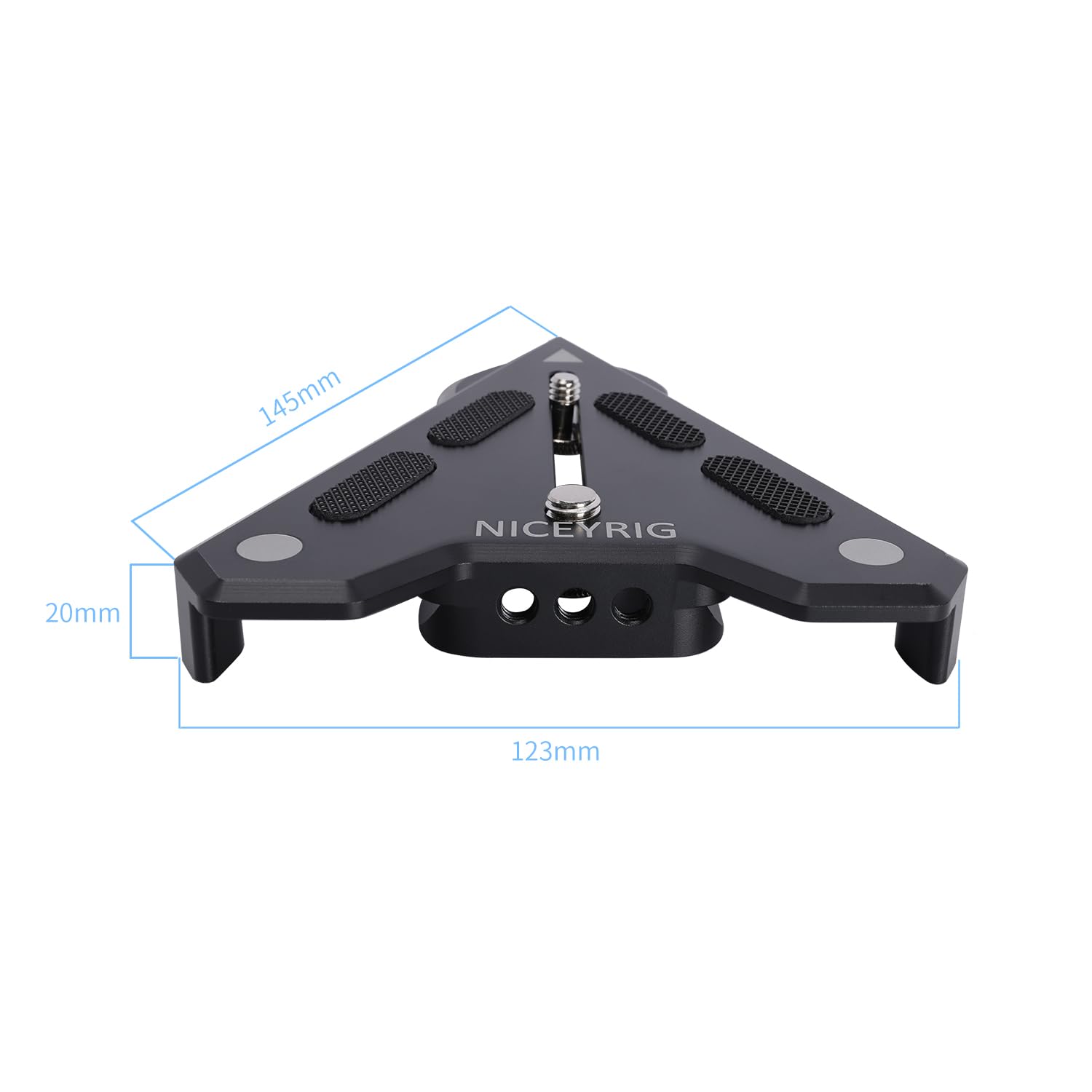 NICEYRIG Manfrotto - Placa Base Universal de liberación rápida para cámara, Placa de conexión rápida, QR de liberación rápida con Agujeros roscados de 1/4-20 para Manfrotto, DSLR