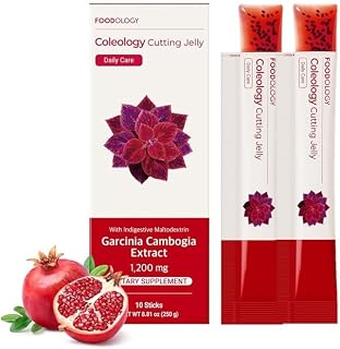 FOODOLOGY Coleology Cutting Stick Jelly Pack of 2 – Supports Appetite Suppressant, Boost Metabolism & Control Cravings, Garcinia Cambogia HCA, Pomegranate Flavor Korean Supplement – 20 Sachets