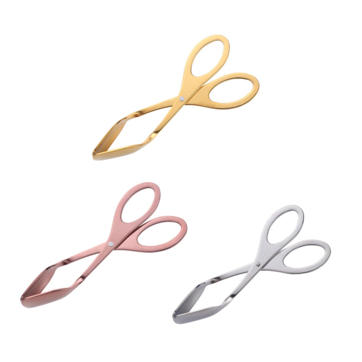 MAGICLULU 3pezzi Pinze Acciaio Inossidabile Multifunzionali Tipo Forbice Per Cibo Utensili Per Cucina e Ristorazione Per Pane Verdure e Tovaglioli Facili Da Usare e Leggere