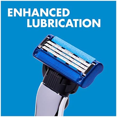 Gillette Mach3 Turbo Razor Blades Men, Pack of 8 Razor Blade Refills, Stronger Than Steel Blades, Enhanced Lubrastrip