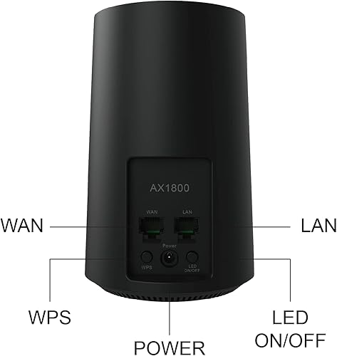 Miniatura 2 de AZORES AX1800 Smart WiFi 6 Router inalámbrico, enrutador AX de doble banda, formación de haces, OFDMA, MU-MIMO, controles parentales