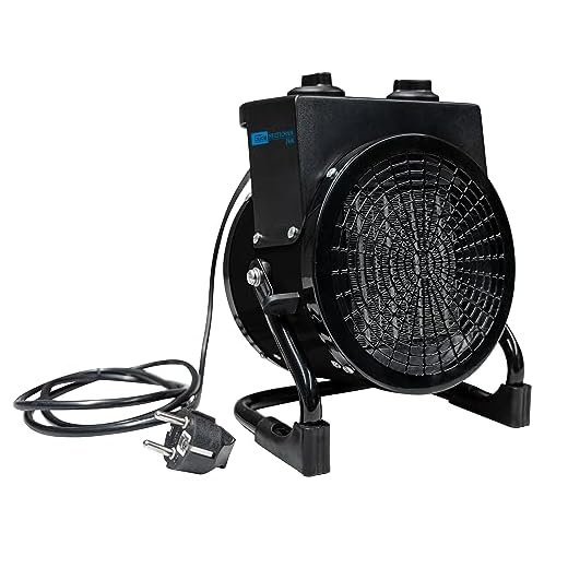 Güde 85178 - Calefactor cerámico GH 2000 K (2000 W, 2 niveles de calor 1000/2000 W, 45 m³ de capacidad máxima de calefacción, elemento calefactor de cerámica PTC, termostato continuo, protección