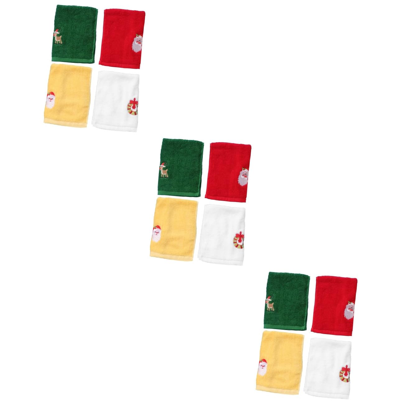 12piezas Toallas De Navidad Bordadas Toallas para Cocina y Baño Absorbentes y