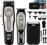 LQT Haarschneidemaschine Profi, Barttrimmer Herren & Haarschneider mit Zero Gap Technik, Schnurloser Langhaarschneider Herren, Bartschneider Akku-Trimmer für Präzisionsstyling
