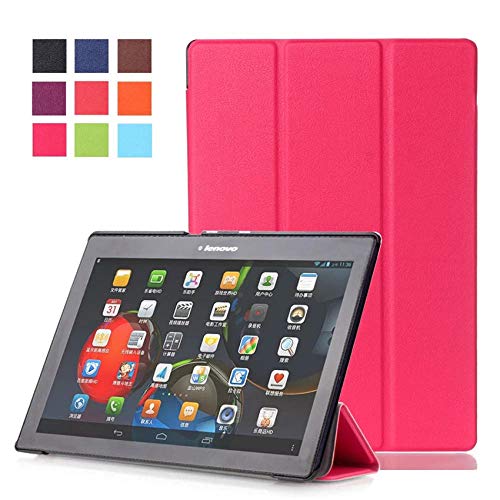 Funda para Lenovo Tab 2 A10 70F Soporte Funda de Piel para Tab2 A10-70 70 A10-70F A10-70L A10-30 X30F Tablet 10.1-Rosa