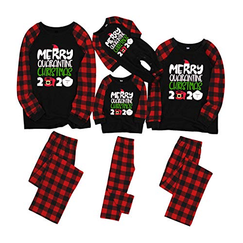Aniywn Matching Family Christmas Pajamas Sets,Merry Christmas Pjs Set, Holiday Home Xmas Family Sleepwear