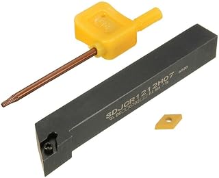Drehmaschine CNC-Werkzeugmontage SDJCR1212H07 mit DCMT0702 Hartmetallklinge und 8,5 x 1,5 cm Schraubenschlüssel für zuverlässige Metallbearbeitung