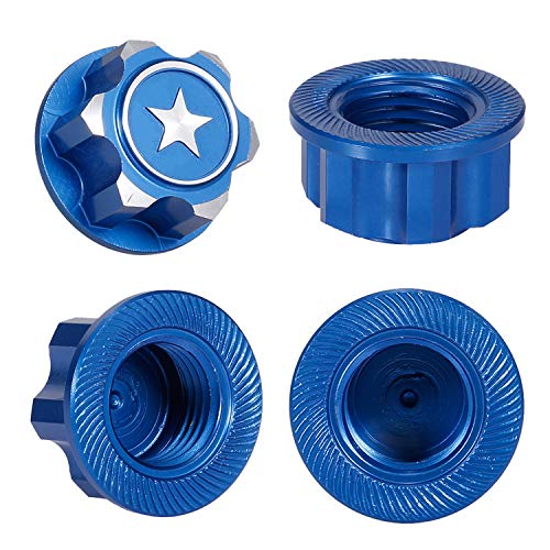 Ajcoflt 4pcs cubo de roda de alumínio tampa anti-poeira para carro rc traxxas x/s/e maxx