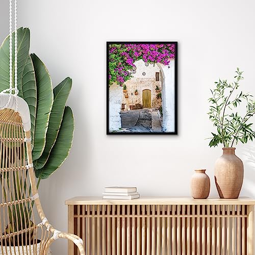 Americanflat 12x16 Picture Frame with Polished Plexiglass - Streamline Collection - Thin Border Picture Frame for Wall Display - Hanging Hardware Included - Black